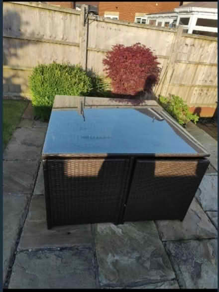 Photo of free Rattan cube table and 4 chairs (BB5) #1