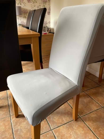 Photo of free 6 x dining chairs with covers (CV23, Coton Park) #1