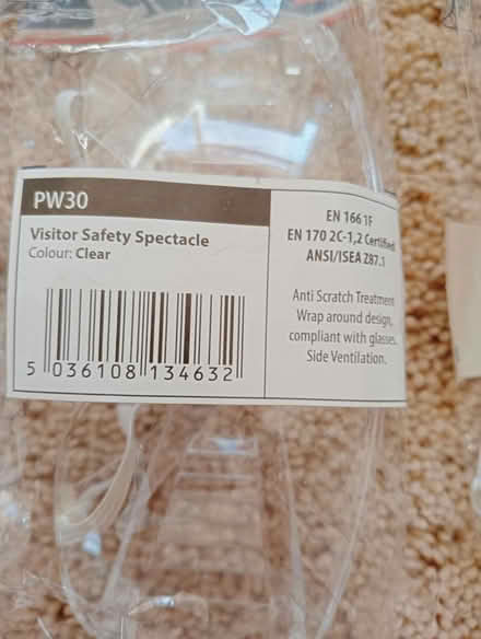 Photo of free PW30 Safety Impact Resistant Safety Eye Protection (Clapham MK41) #2
