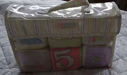 Photo of free Set of 6 soft baby bricks in carry case (South Croydon CR2) #1