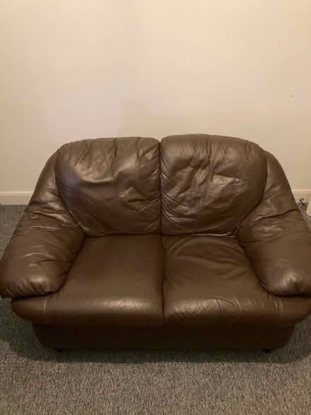 Photo of free Brown Two-Seater Leather Sofa (Winson Green, B18) #2
