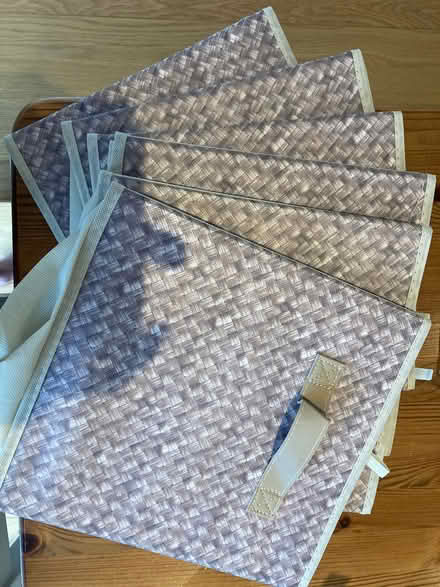 Photo of free 6 x fabric foldable storage baskets (Bradbourne Lakes TN13) #1