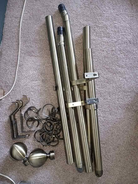 Photo of free X 2 Curved bay curtain poles (Sale Moor M33) #2
