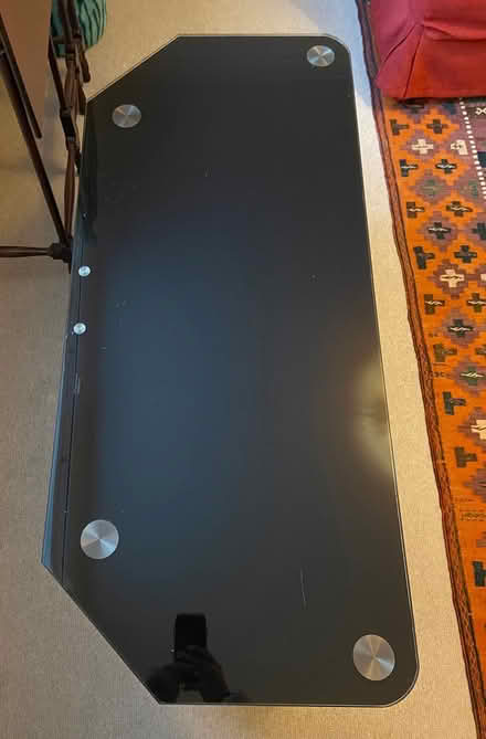 Photo of free Black glass corner TV stand (Sevenoaks, near Station) #2