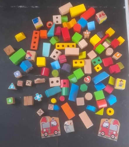 Photo of free Wooden toy building blocks (Littlehampton BN17 6) #1