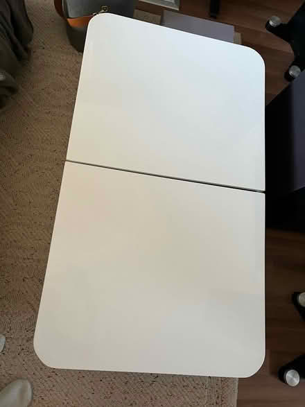 Photo of free White gloss extendable sofa table (Norton-Lees, S8) #4