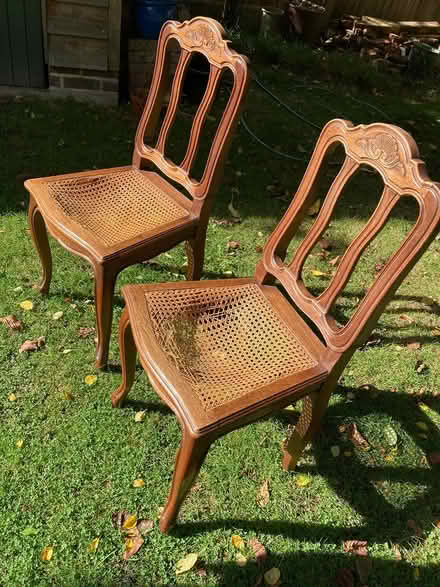 Photo of free Two sturdy oak dining chairs (Redhill RH1) #1