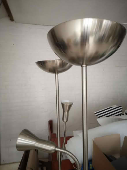 Photo of free 3 x IKEA uplighters with bendy reading lamp (Bowbridge GL5) #1