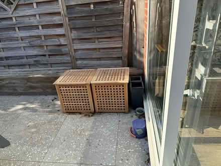 Photo of free 2 x wooden storage boxes (Winchmore Hill N21) #1