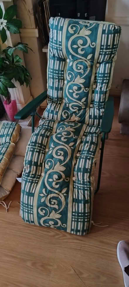 Photo of free 2 matching recliner garden loungers (Chorley Lancs. PR7) #1