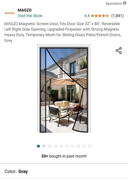 Photo of free Magnetic screen door (Greenwood) #1