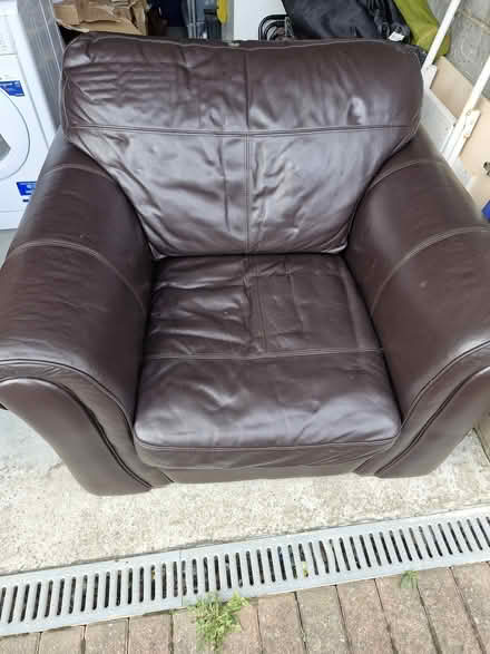 Photo of free Large leather chair (NE62 5HS) #1