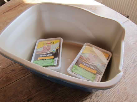 Photo of free Cat litter boxes and hydro grass (Golcar HD7) #1