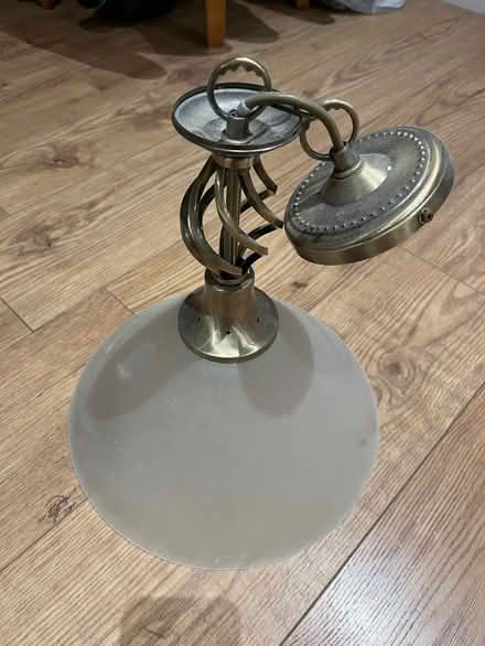 Photo of free Glass and antique brass ceiling lights (Old Road OX3) #1