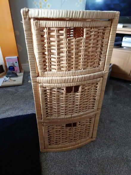 Photo of free Wicker basket shelf unit (Lawley Bank TF4) #2