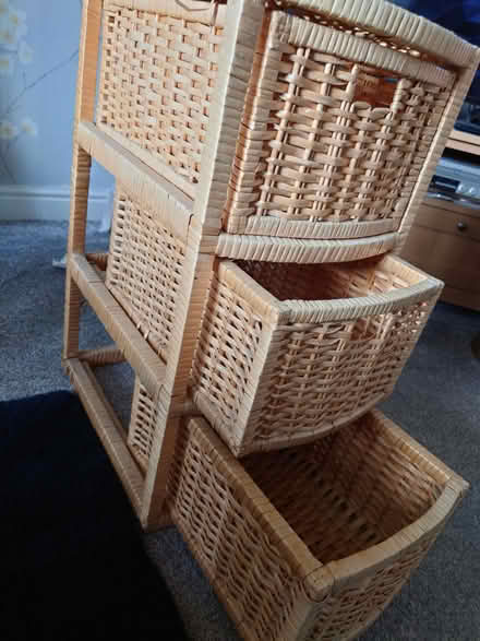 Photo of free Wicker basket shelf unit (Lawley Bank TF4) #1