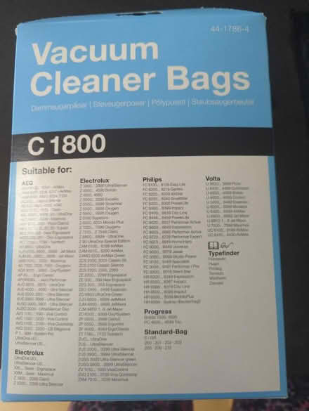 Photo of free Vacuum cleaner bags X 5 C1800 (Raynes Park SW20) #1