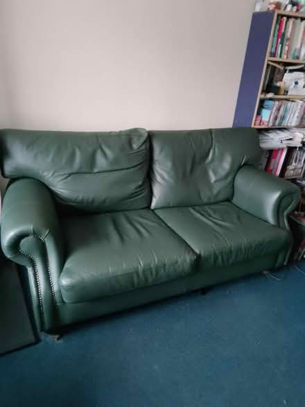 Photo of free Leather Sofa (Blackley,Manchester M9) #1