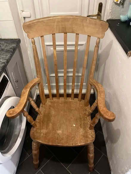 Photo of free Large wooden chair (Beighton S20) #1
