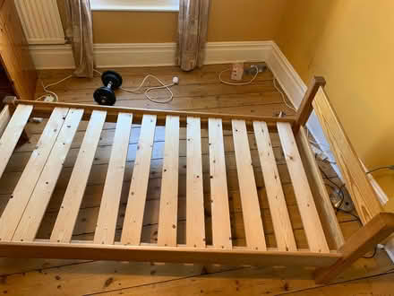 Photo of free Pine single bed with mattress (East Oxford OX4) #4