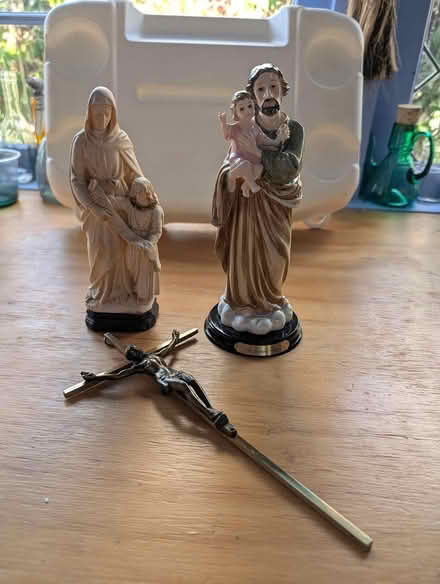 Photo of free Holy Family statuettes and crucifix (Morgan Hill, north) #1