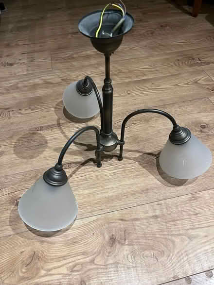 Photo of free Glass and antique brass ceiling lights (Old Road OX3) #2