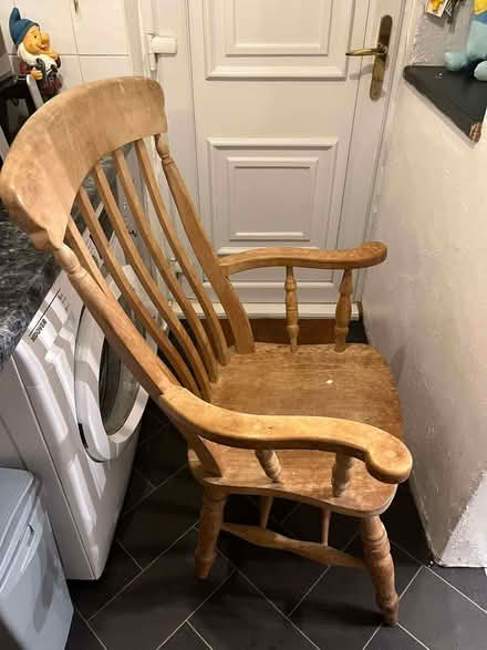 Photo of free Large wooden chair (Beighton S20) #2