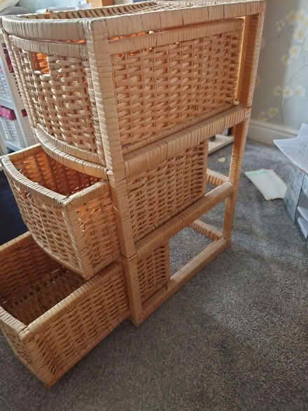 Photo of free Wicker basket shelf unit (Lawley Bank TF4) #3