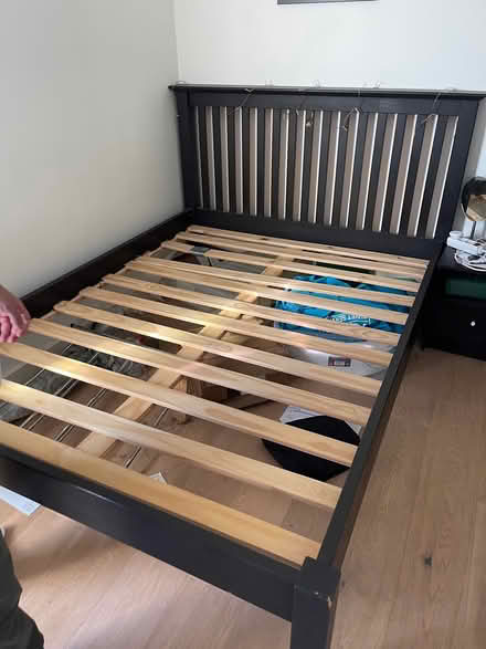 Photo of free Double bed frame (wood) (SE8) #2