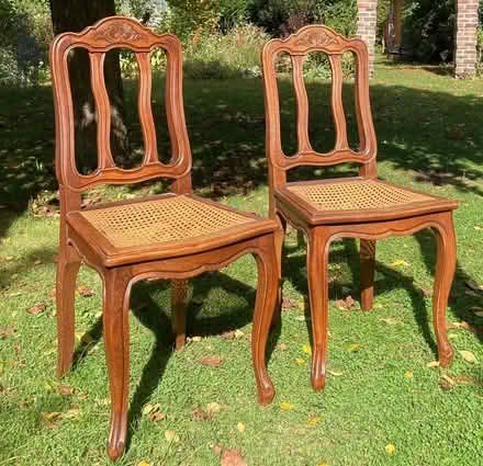 Photo of free Two sturdy oak dining chairs (Redhill RH1) #2