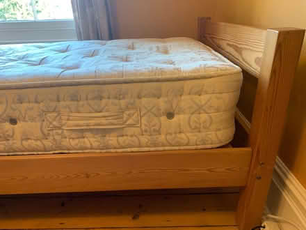 Photo of free Pine single bed with mattress (East Oxford OX4) #2
