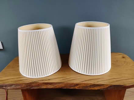 Photo of free Pair of Large Cream Lampshades (Wirksworth, DE4) #1