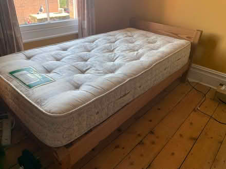Photo of free Pine single bed with mattress (East Oxford OX4) #3