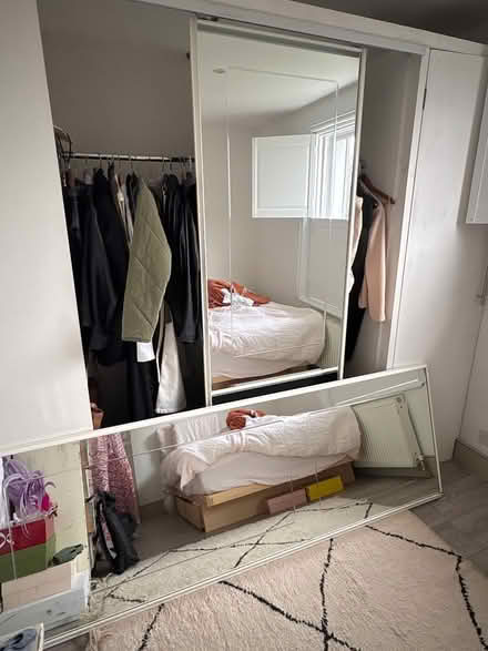 Photo of free Large mirror wardrobe doors (2) (Newington green N5) #2