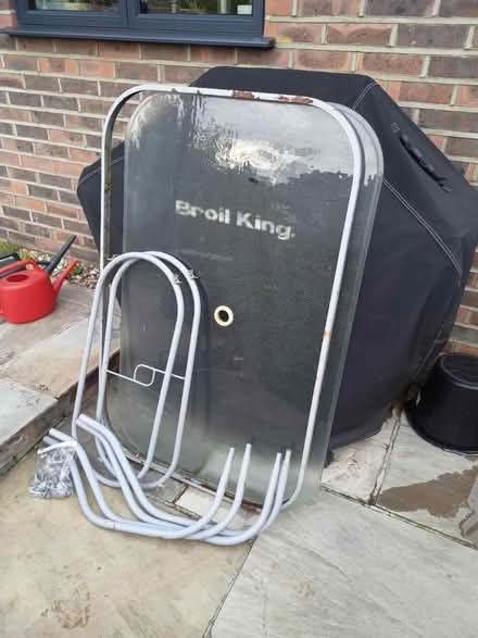 Photo of free Glass/metal patio table & 4 chairs (New Malden KT3) #2