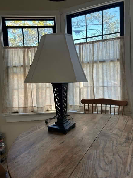 Photo of free Black metal lamp (Woodside & El Camino) #1