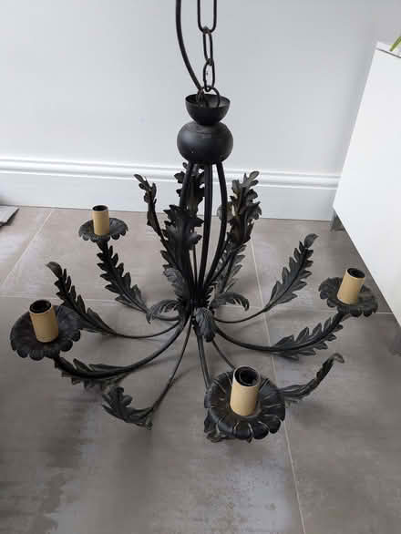 Photo of free Black metal chandelier - (Iffley Road OX4) #2