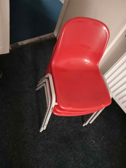 Photo of free 3 stacking chairs (AB25) #1