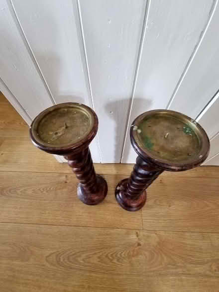 Photo of free Pair Of Carved Candlesticks (TN23) #2