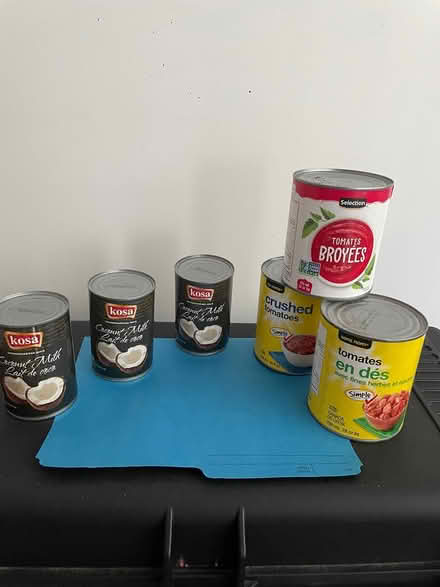 Photo of free Cans of Coconut Milk & Tomatoes (Westboro) #1