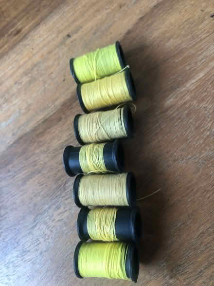 Photo of free 7 x yellow thread (Barnard's Green WR14) #1