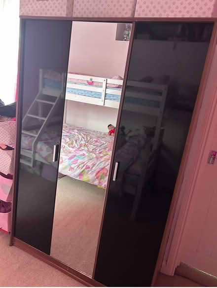 Photo of free Glossy wardrobe with mirror (TW18 4HT) #1