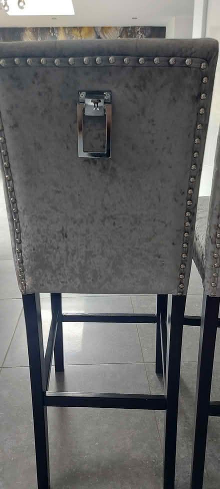 Photo of free 2 x Crushed Velvet Bar Stools (Bramhall SK12) #2