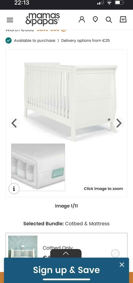 Photo of free Mamas and Papas Mia Cot bed (Dublin 12) #4