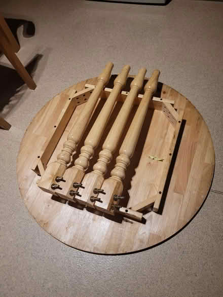 Photo of free Circular wooden table (Queen's Park) #3