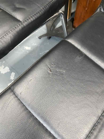 Photo of free Pair of black faux leather chairs (Upper Largo KY8) #2