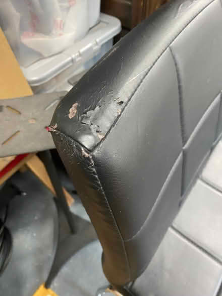 Photo of free Pair of black faux leather chairs (Upper Largo KY8) #3