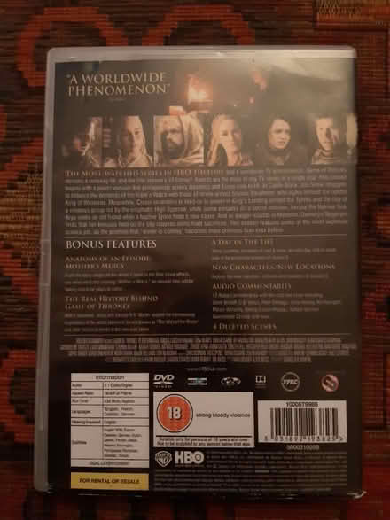 Photo of free Game of thrones Fifth season DVDS (CR7 Thornton Heath) #3