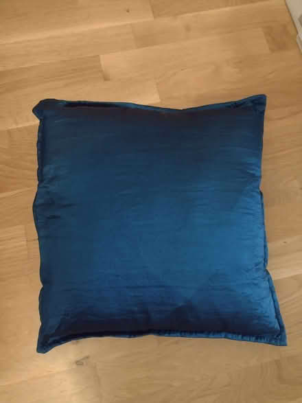 Photo of free Teal satin cushion (Manor S2) #1