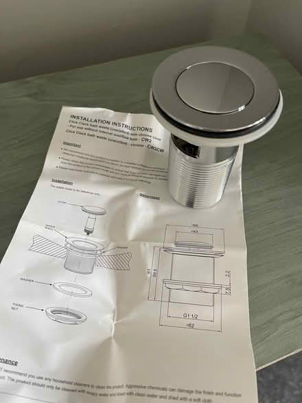 Photo of free Chrome Push Button Bath Waste (St Leonards TN38) #1